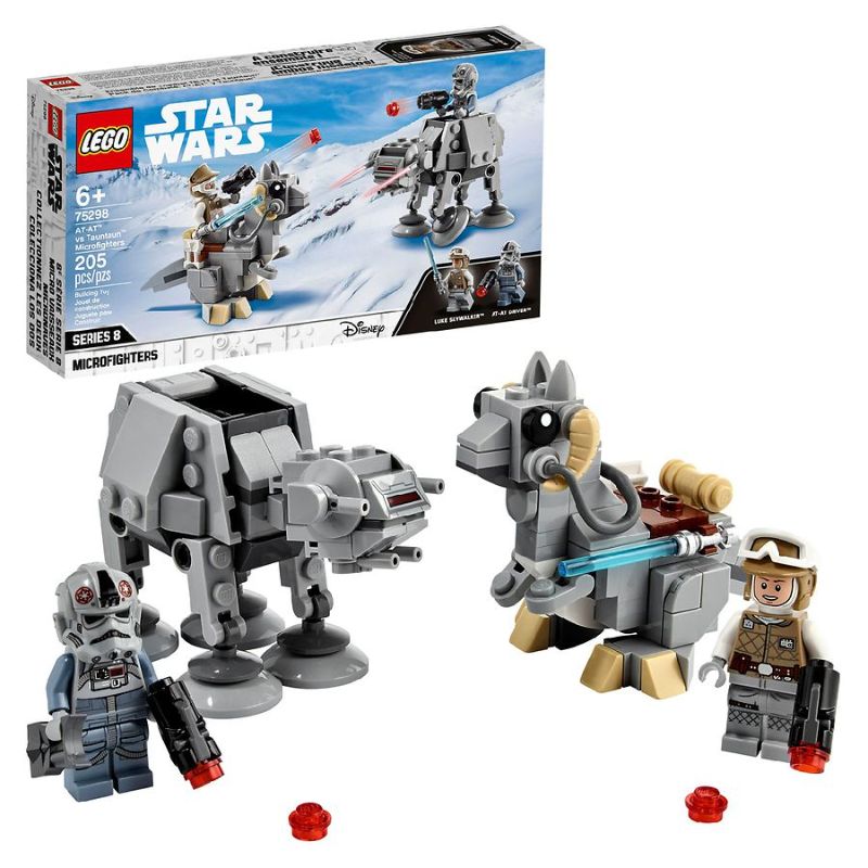 Photo 1 of LEGO Star Wars at-at vs. Tauntaun Microfighters 75298 Building Kit; Awesome Buildable Toy Playset for Kids Featuring Luke Skywalker and at-at Driver Minifigures, New 2021 (205 Pieces)