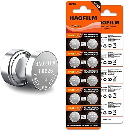 Photo 1 of 2 PACKS HAOFILM LR626 SR626SW 377 376 LR626 AG4 Premium Alkaline Battery,1.5V Round Button Coin Cell Batteries (10 Pack)
