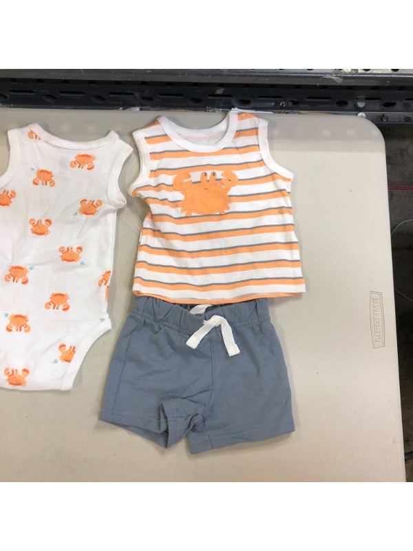 Photo 1 of 3m orange tank top with matching onesie and shorts