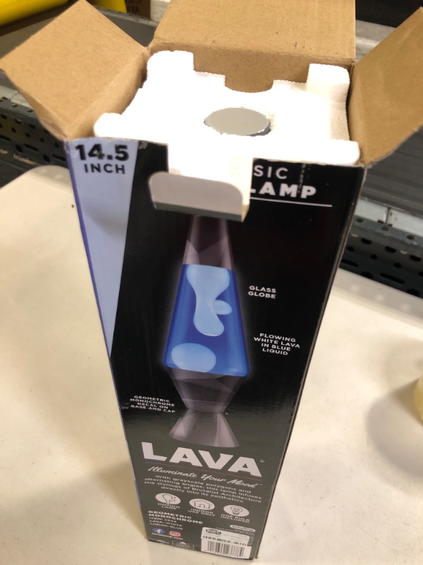 Photo 2 of 14.5 Geometric Monochrome Lava Lamp - LAVA  * FACTORY SEALED * DAMAGED  box NOT item