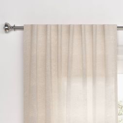 Photo 1 of 1pc Light Filtering Textural Boucle Window Curtain Panel - Threshold™

