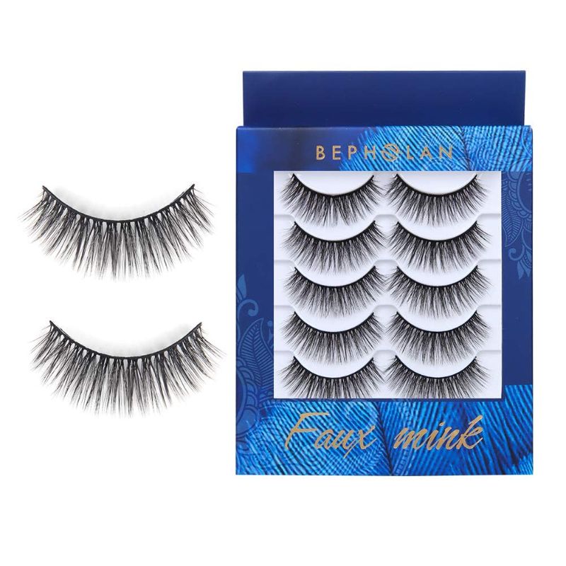 Photo 1 of BEPHOLAN 5 Pairs Faux Mink False Eyelashes (XMZ176) 3 PCK
