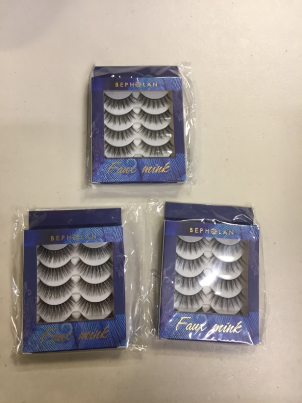 Photo 2 of BEPHOLAN 5 Pairs Faux Mink False Eyelashes (XMZ176) 3 PCK
