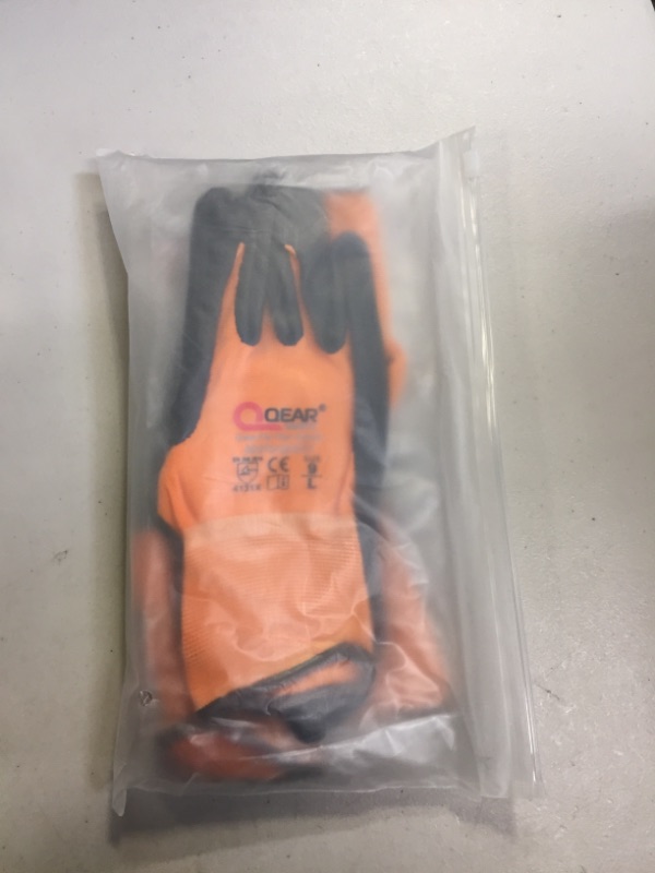 Photo 2 of 3 PAIRS GENERAL PURPOSE MICROFOAM NITRILE RUBBER PALM COATED WORK SAFETY GLOVES