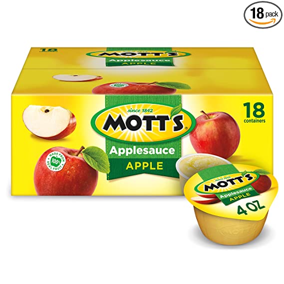 Photo 1 of 2 BOXES - Mott's Applesauce, 4 oz cups, 18 count - EXP: NOV 09,2022
