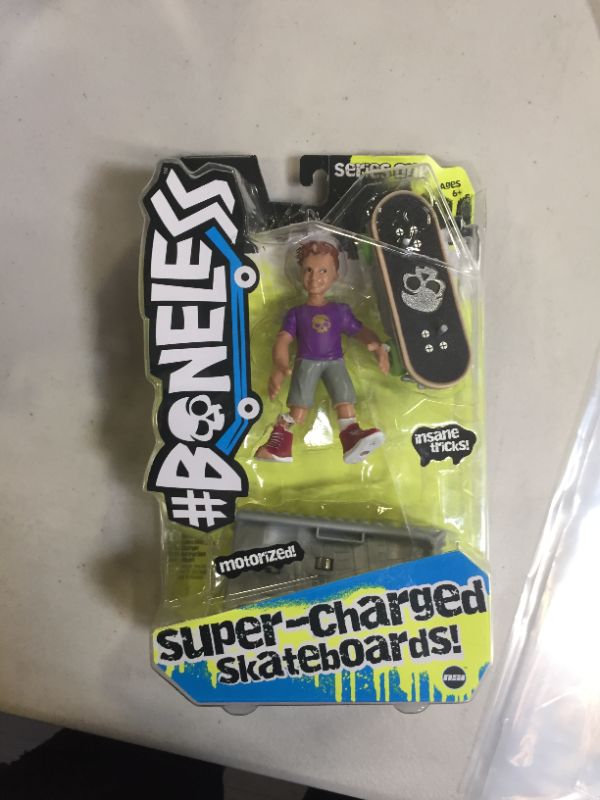 Photo 2 of #Boneless Super-Charged Mini Toy Stunt Skateboard with Poseable Skater - Luca

