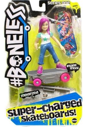 Photo 1 of #Boneless Super-Charged Mini Toy Stunt Skateboard with Poseable Skater - Mia

