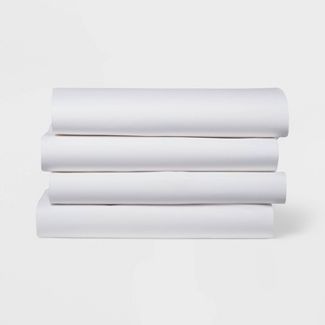 Photo 1 of 4pk Solid Microfiber Fitted Sheet - Room Essentials™

