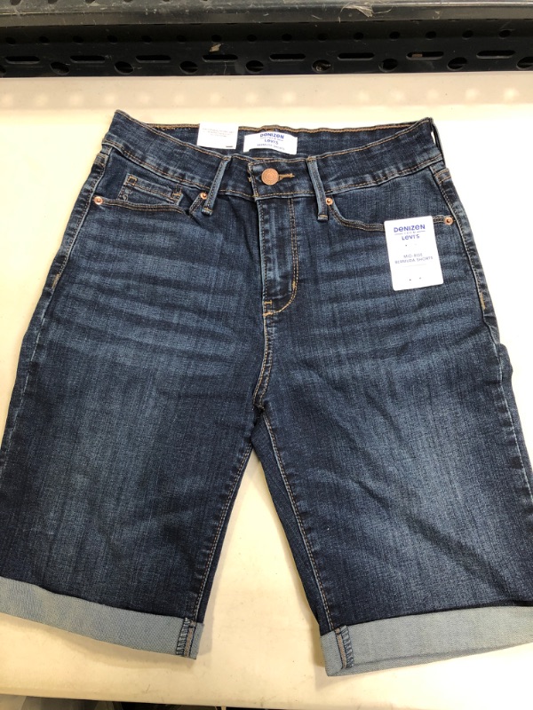 Photo 2 of DENIZEN from Levi's Women's Mid-Rise Bermuda Jean Shorts - SIZE 4
