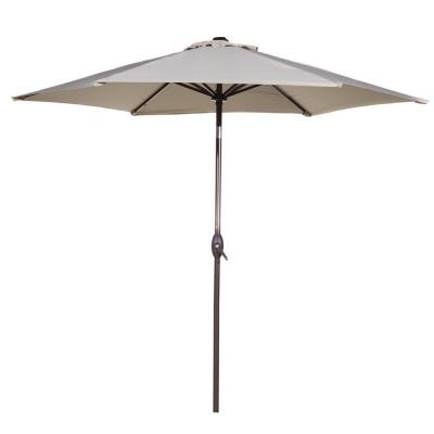 Photo 1 of Abba Patio 9 ft. Market Outdoor Patio Umbrella Aluminum Pole with Push Button Tilt and Crank,Beige
