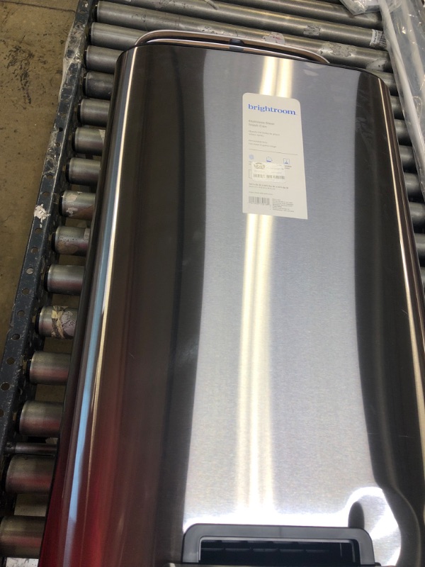 Photo 1 of 45L Rectangular Step Trash Can Silver - Brightroom