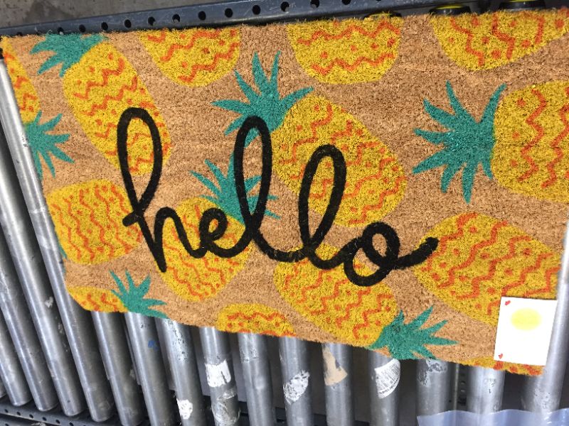 Photo 1 of 16x26 Hello Pineapples Doormat Yellow - Sun Squad