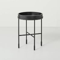 Photo 1 of Wood & Metal Accent Table Black - Hearth & Hand™ with Magnolia LEG BENT 

