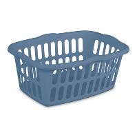 Photo 1 of 1.5bu Laundry Basket Blue - 2 PACK (MARKING FROM NOT BEING PACKAGED) 

