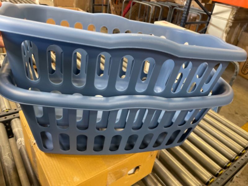 Photo 2 of 1.5bu Laundry Basket Blue - 2PC 
