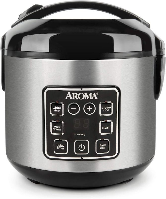 Photo 1 of Aroma Housewares ARC-914SBD Digital Cool-Touch Rice Grain Cooker and Food Steamer, Stainless, Silver, 4-Cup (Uncooked) / 8-Cup (Cooked)
