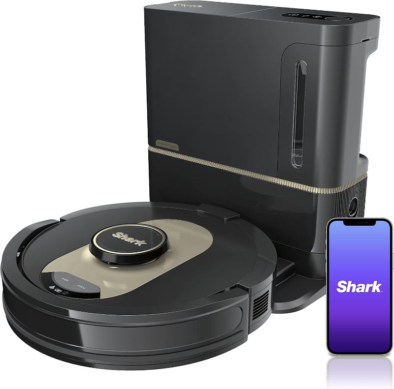 Photo 1 of Shark AV2501AE AI Robot Vacuum with XL HEPA Self-Empty Base, Bagless, 60-Day Capacity, LIDAR Navigation, Perfect for Pet Hair, Compatible with Alexa, Wi-Fi Connected, Carpet & Hard Floor, Black
