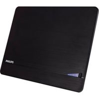 Photo 1 of Philips Elite Indoor Amplified Signal Finder TV Antenna with 10 ft. Coax Included - Black

