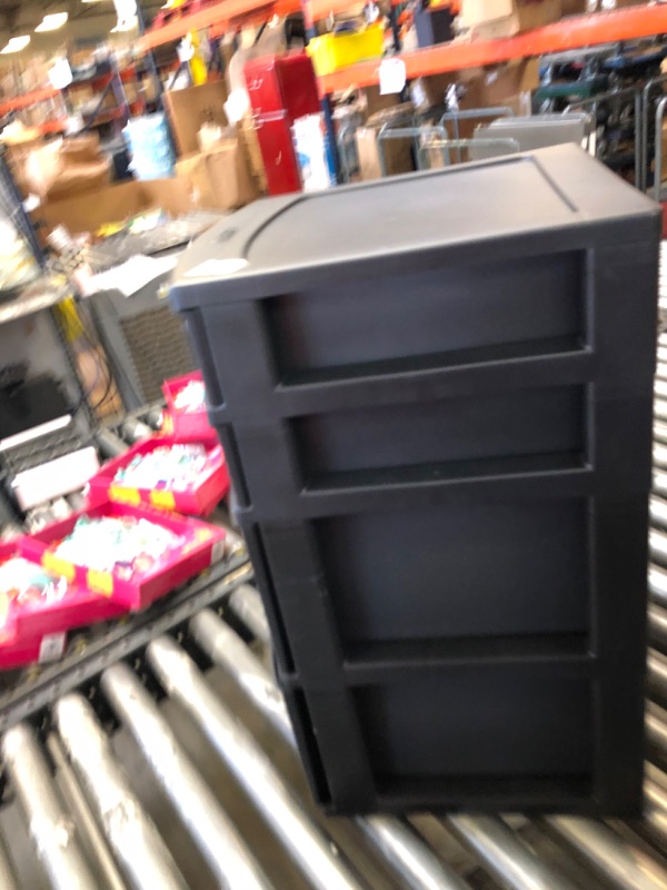 Photo 1 of 4 Drawer Medium Tower Black - Brightroom™

