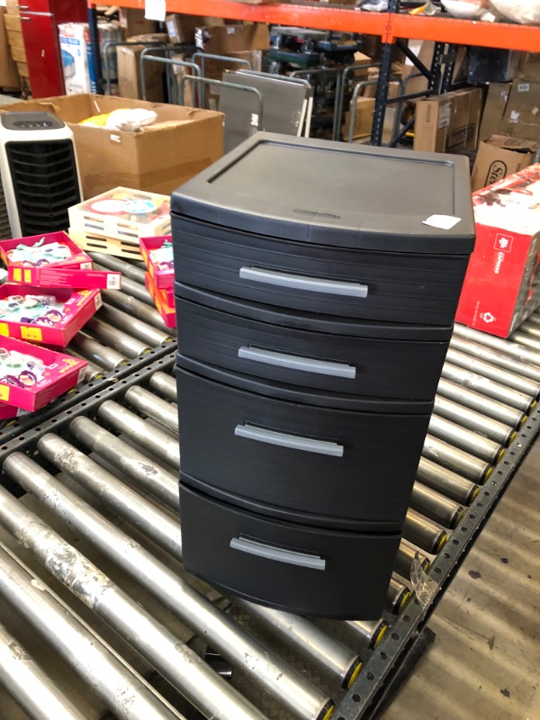 Photo 1 of 4 Drawer Medium Tower Black - Brightroom™

