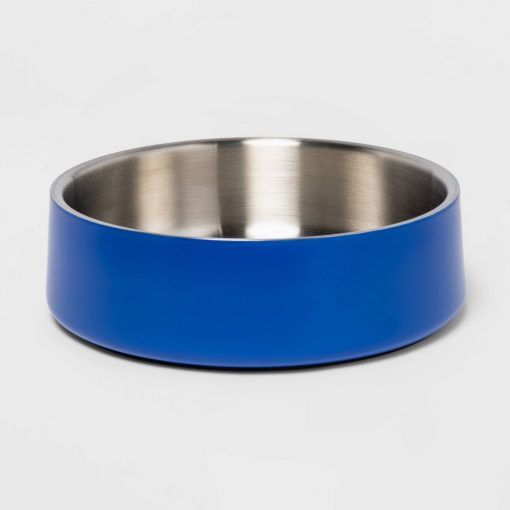 Photo 1 of  Stainless Steel Dog Bowl – Blue – 2 PACK 
