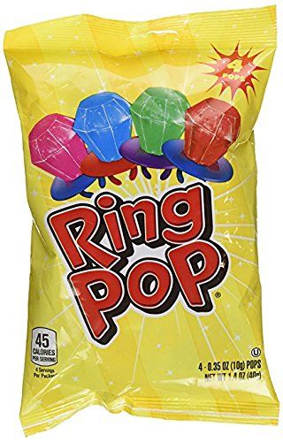 Photo 1 of 2 PACKS Ring Pop Lollipops and Hard Candies (4 PCS IN EACH BAG) 
