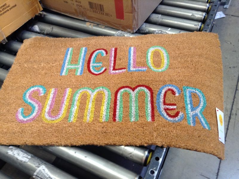 Photo 2 of 16x26 Hello Summer Doormat Brown - Sun Squad