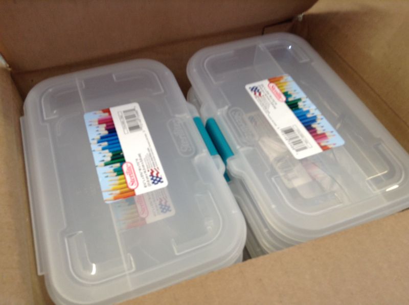 Photo 2 of 12 pack Sterilite Pencil Box Clear

