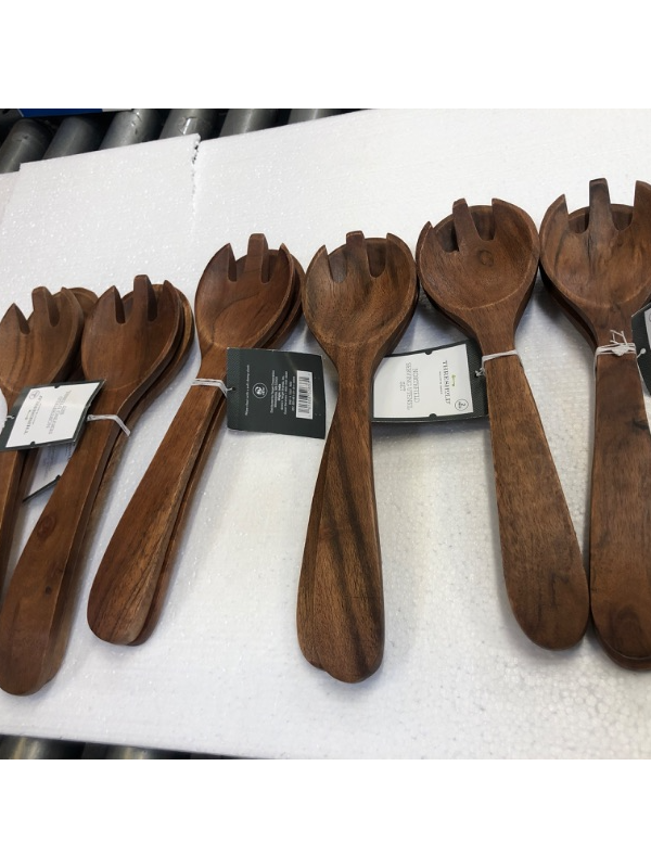 Photo 2 of 2pc Wood Signature Serving Utensils Set - Threshold 6 packs of 2