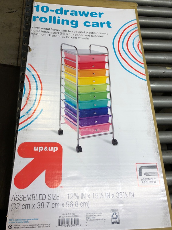 Photo 2 of 10-Tier Rolling Cart Multi-Color Rainbow - up  up