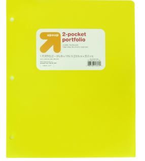 Photo 1 of  24 ------- 2 Pocket Plastic Folder Yellow - up&up
