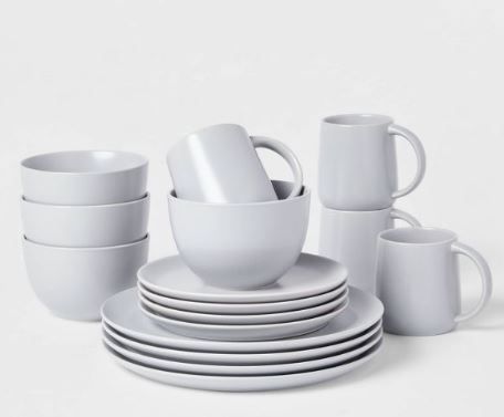 Photo 1 of 16pc Stoneware Acton Dinnerware Set - Threshold™ -------- MISSING PLATES