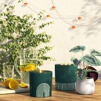 Photo 1 of 2 Cylindrical Ceramic Arch Citronella Candle Deep Green - Project 62™


