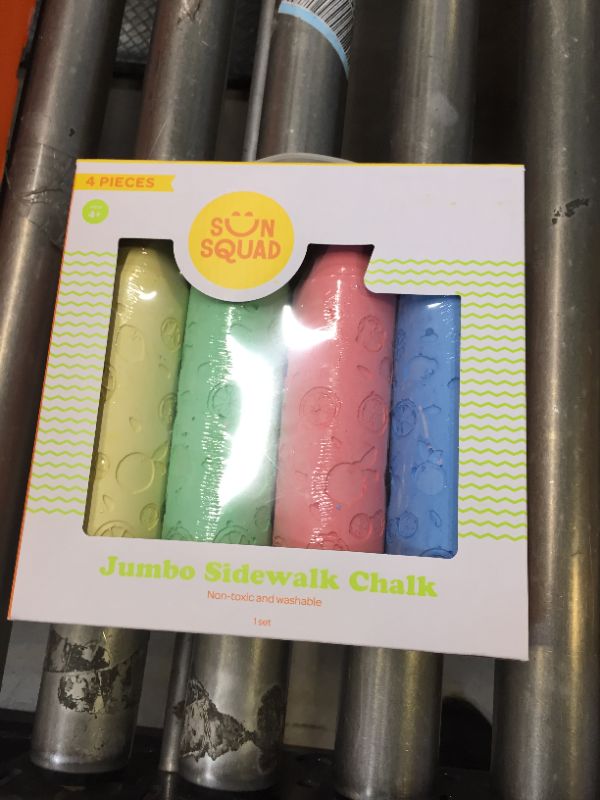 Photo 2 of 4pc Jumbo Sidewalk Chalk - Sun Squad™

