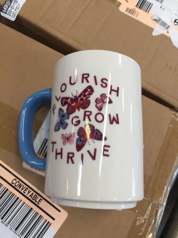 Photo 3 of 16oz Stoneware Flourish Grow Thrive Mug - Room Essentials™ 2 pack 

