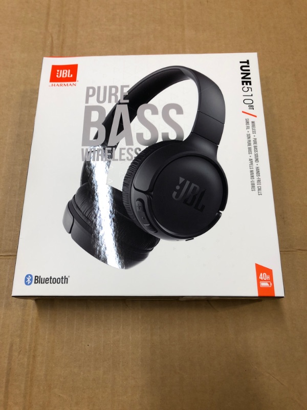 Photo 2 of JBL Tune 510BT Wireless On-Ear Headphones (Black)