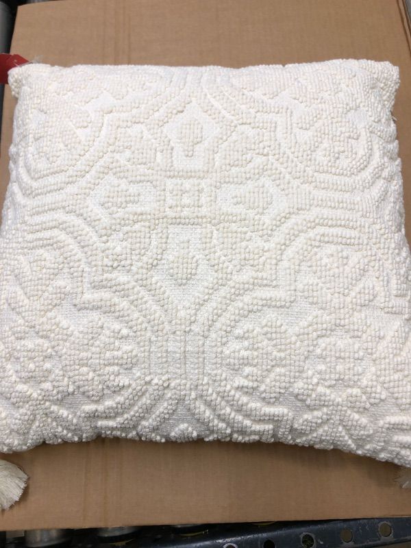 Photo 2 of Arabesque Pattern Textured Square Throw Pillow - Opalhouse™ designed with Jungalow™

