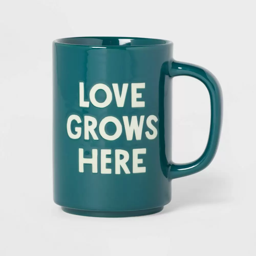 Photo 1 of 16oz Stoneware Love Grows Here Mug - Room Essentials --- Pack of 2