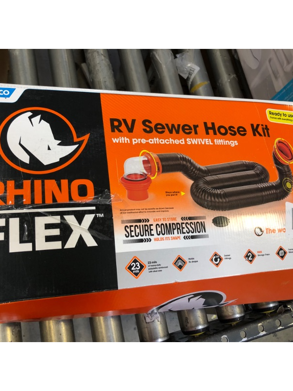 Photo 2 of Camco RhinoFLEX 10-foot RV Sewer Hose Extension Kit with Swivel Fitting