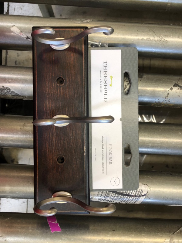 Photo 1 of 10" 3-Scroll Hook Rack -Vintage Black/Nickel - Threshold™