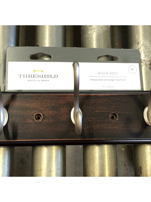 Photo 2 of 10" 3-Scroll Hook Rack -Vintage Black/Nickel - Threshold™