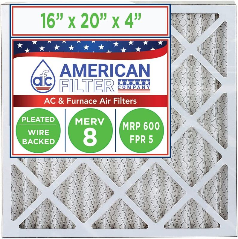 Photo 1 of (1 Packs) American Filter Company Brand Compatible to 16x20x4 Air Filters MERV 8 (MPR 600 - FPR 5) Type
