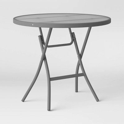 Photo 1 of 32" Folding Patio Bistro Table - Grey