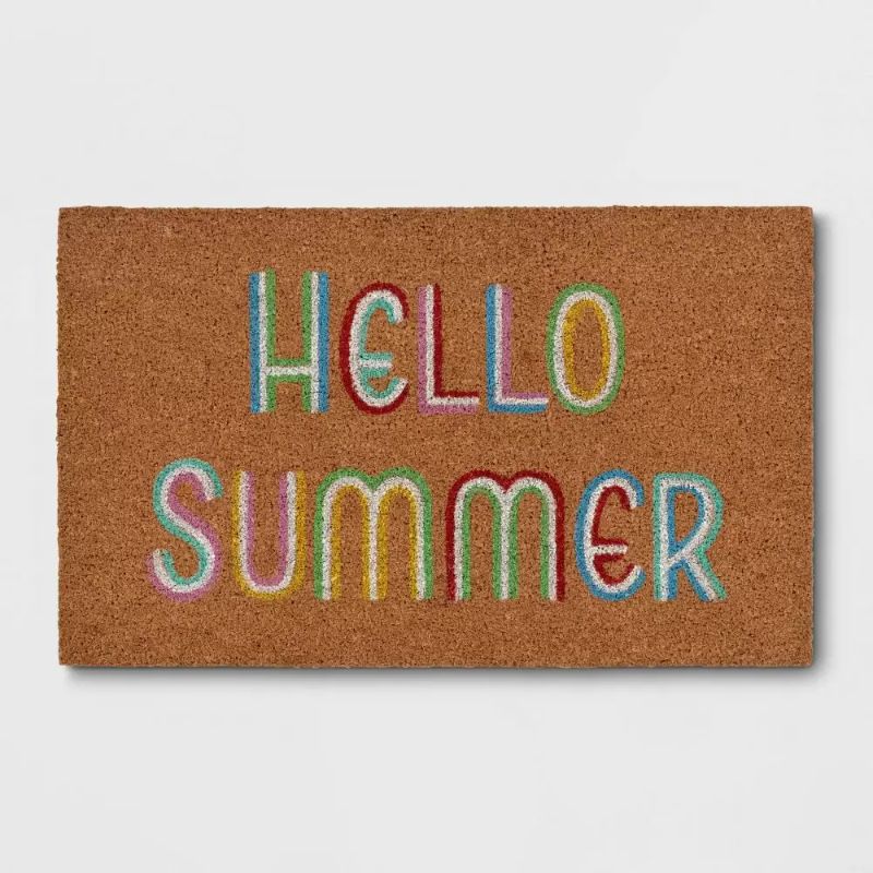 Photo 1 of 1'6"x2'6" Hello Summer Doormat Brown - Sun Squad
