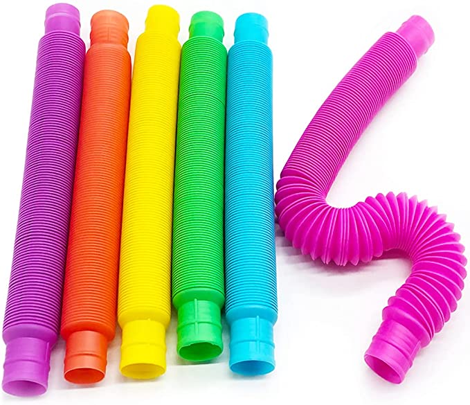 Photo 1 of 7 Pack Large Pop Tube Sensory Toys,Pop Fidget Toys for Stress and Anxiety Relief,Suitable for Children and Adults,Multi-Color Stretch Tubes for DIY Creative Handmade Activities and Learning Toys 40 count
