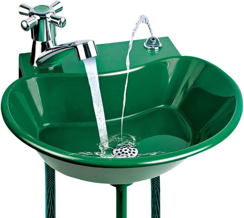 Photo 1 of 2-in-1 Outdoor Water Fountain, Green
