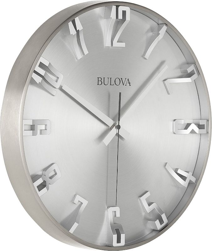 Photo 2 of 16 in. H x 16 in. W Wall Clock with Slimline Metal Case