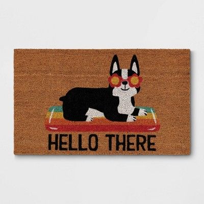 Photo 1 of 1'6"x2'6" Hello Summer Dog Doormat Natural - Sun Squad™

