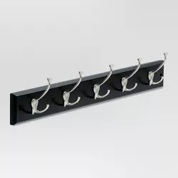 Photo 1 of 27" Scroll Hook Rack with 6 Scroll Hooks - Vintage Black/Vintage Nickel - Threshold™

