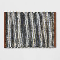 Photo 1 of 2'x3' Striped Accent Rug Blue - Project 62™

 